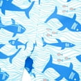 thumbnail image 6 of Toimothcn Boys Swimsuits Short Sleeve Cute Cartoon Shark Printed 2 Peice Bathing Suit Quickly Dry Soft Swimwear 5-6 Years, 6 of 8