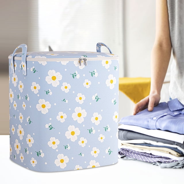 Fiudx Bolsa para Guardar Colchas, Gran Capacidad, Cierre de Cremallera, Protección Contra El Polvo y La Humedad, Organizador de Ropa de Cama, Ideal para Mudanzas de Dormitorio, Tela No Tejida, 60 X 4