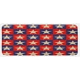 thumbnail image 1 of Prehistoric Country Kitchen Mat, Checkered Pattern in Navy Red with Stars National Loyalty Design, Plush Decorative Kitchen Mat with Non Slip Backing, 47" X 19", Cream Navy Red, by Ambesonne, 1 of 1