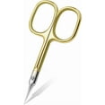 thumbnail image 2 of UBSWF-Cuticle Scissors Extra Fine Curved Blade, Super Slim Manicure Scissors for Cuticles Professional Small Scissors with Precise Pointed Tip Grooming Blades, Eyebrow, Eyelash, and Dry Skin - Gold, 2 of 4