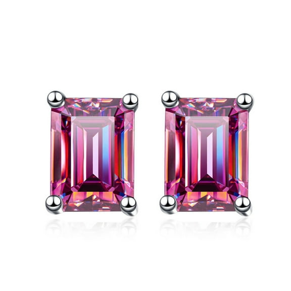 Moissanite Stud Earrings 2-4cttw D Color VVS1 clarity 925 Sterling Silver Diamond Earrings Studs Moissanite Earrings for Women Men with Certificate