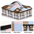 thumbnail image 2 of Iauyy Casserole Carrier for Hot Food Insulated Casserole Travel Carry Bag with Lid Food Warmer Bag for Party/Picnic,Match with Brown Stripes, 2 of 7