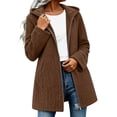 thumbnail image 2 of yillto Womens Fleece Jackets Full Zip up Sherpa Fuzzy Warm Coats Baggy Hooded Jacket for Fall Winter, 2 of 7
