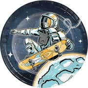 96 Count Bulk Pack Space Skater Dessert Plates