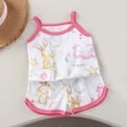 thumbnail image 2 of WAVSUF Girls Casual Outfit Sets Crew Neck Cotton Tank Tops and Comfort Shorts Summer Cute Trendy Home Clothes 2 Piece Multicolor Size 2, 2 of 6