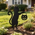 thumbnail image 4 of Halloween Garden Garden Stake,Metal Cat Pumpkin Stake,Outdoor Yard Silhouette Ornament for Backyard Lawn Arrangement and Holiday Horror Party Decor, 4 of 5