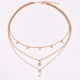 thumbnail image 1 of Gargantilla simple para mujer, gargantilla de luna y estrella, collar con colgante, collar de moda, collar para adolescentes, joyería para mujeres y niñas, regalo para ella (oro) oso de fresa Electrónica, 1 of 4