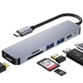 thumbnail image 2 of Hub USB C móvil a HDMI compatible RJ45 100M VGA adaptador OTG Thunderbolt 3 dock YONGSHENG, 2 of 5