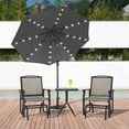 thumbnail image 2 of ABCCANOPY 10.5ft Patio Solar Umbrella LED Outdoor Umbrella with Tilt and Crank, Dark Gray, 2 of 10