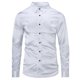 thumbnail image 2 of Camisa formal ajustada de manga larga brillante a la moda informal para hombre, 2 of 4