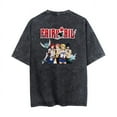 thumbnail image 2 of FAIRY TAIL T-shirt with short sleeves Happy Vintage wash men's and women's summer sweatshirts, 2 of 6