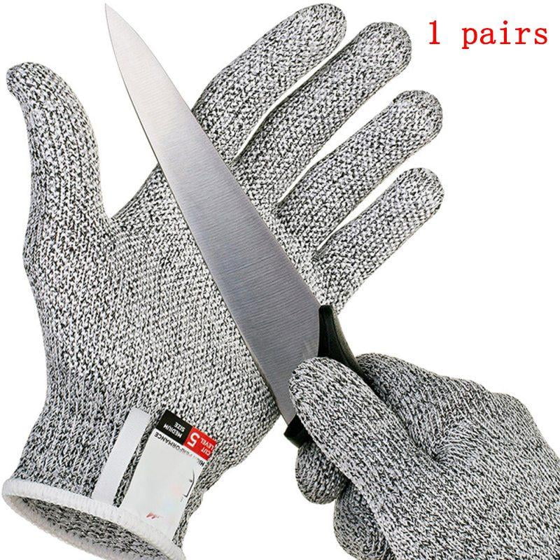 2 Pair Cut Proof STAINLESS STEEL Food Grade Kitchen Filet Butcher Gloves MEDIUM 