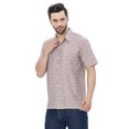 thumbnail image 4 of LA LEELA Mens Short Sleeve Button Down Casual Beach Shirt M Saltwater Fish Brown, 4 of 6