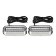 thumbnail image 1 of 2 piezas 27 LED Luz de popa de barco de acero inoxidable Luz subacuática pontón Luz impermeable para barco, rojo, 1 of 5