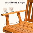 thumbnail image 6 of Mcombo Outdoor Acacia Wood Garden Bench, Natural 35" H, 6 of 7