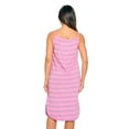thumbnail image 2 of Just Love 100% Cotton Spaghetti Strap Stripe Womens Nightgown with Lace Trim (Pink Stripe, Large), 2 of 2