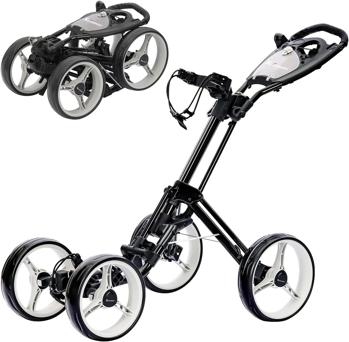 Rovic, 3-Wheel Golf Push Cart, RV2L, Folding Collapsible Trolley