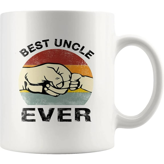 Best Uncle Ever From Niece Nephew Brother Sister Family Fathers Day For New Uncles Guncles Funcles Bearded Uncle Cool Funny Drinkware Cup Novelty Ceramic Coffee Mug 11oz White