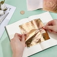 thumbnail image 3 of 50 hojas de pan de oro de 5,5 × 5,3 pulgadas, hojas de papel de aluminio de imitación de oro, hojas de aluminio para manualidades doradas, 3 of 9
