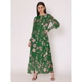 thumbnail image 6 of DressBerry Women's Printed Floor Length Georgette Dress Puff Sleeves Tiered Summer Wear Flared Maxi Dress, 6 of 7