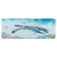 thumbnail image 2 of Sea Turtle Bathroom Rug, Nautical Turtle Non Slip Bath Mat with Underwater Seashell Bathroom Accessories Shower Mat Marine Animals Blue Ocean Kitchen Rug Non Slip Mat Soft for Toilet Tub RV(17"X48"), 2 of 5