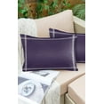 thumbnail image 6 of Pack of 2 Outdoor Pillow Covers, Solid Color Dark Purple Waterproof Square Throw Pillowcase Cushion Decorative Pillow Covers for Couch Patio Tent, 20x12 in, 6 of 6