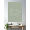 thumbnail image 2 of Boho Sage Green, Decor, Line Art, Botanical Leaves Poster Wall Art, Modern Wall Decor For Living Room Bedroom, 8x12 UNFRAMED, 2 of 3