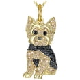 thumbnail image 1 of Collar Royal Yorkie Dije y Cadena High Monaco Dorado/Negro, 1 of 5