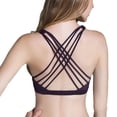 thumbnail image 4 of Women's Sports Bras Plus Size Ice Silk Beautiful Back Yoga Fitness Sports Bra Underwear Sports Bras for Women Purple XL, 4 of 4