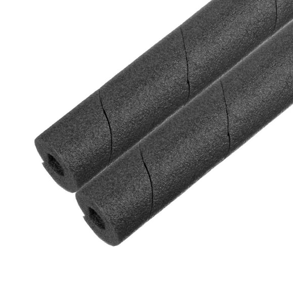 Uxcell 2-Pack Pipe Insulation Foam Tube, 25" x 2.4"(L x W) Foam Pipe Protection Wrap for Handle Water Pipe [Black]