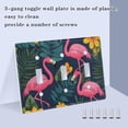 thumbnail image 3 of Yayeee Toggle Light Switch Wall Plate 2-Gang 4.56"x4.48" Decorative Outlet Cover, Yellow Floral Flamingo, 3 of 7