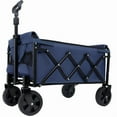 thumbnail image 2 of ExpandPro Foldable Utility Wagon Expandable Dual-Layer, 225lb Capacity All-Terrain Wheels, Collapsible Cart for Camping Grocery Sports Gardening Fishing, Dark Blue, 2 of 26