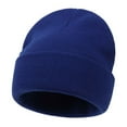 thumbnail image 2 of Winter Beanie Daily Hat - Thermal Polar Fleece Ski Stocking Skull Cap For Men And Women Dark Blue, 2 of 2