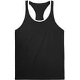 thumbnail image 4 of Ma Croix Men's Slim Fit Racer Back Tank Top with Contrast Binding, 4 of 5