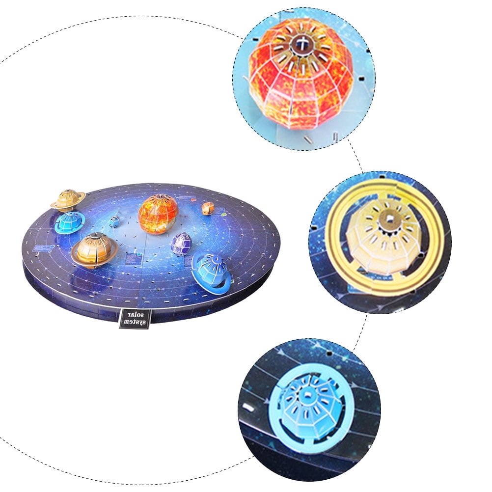 Space 3D Solar System Jigsaw Puzzle Astronomy Planets Toy, Educational  Learning Teaching Model Brain Teaser Desktop Decor (146 Pieces)