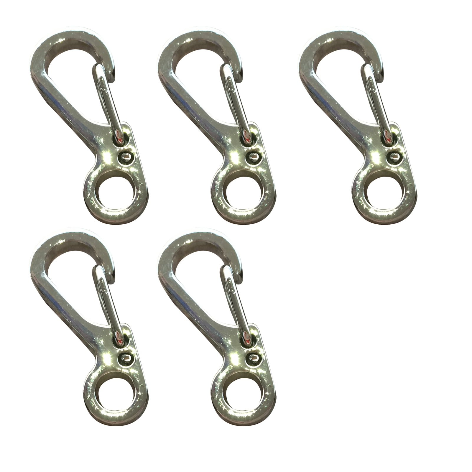 Prettyia 20pcs D Shape Carabiners Buckle Snap Spring Clip Hook Keychain Tool 
