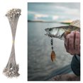 thumbnail image 2 of pitrice 20pcs Anti-bite Fishing Line Steel Wire with Swivel Core Fishing Connecting Wire 20cm, 2 of 7