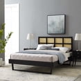 thumbnail image 2 of Platform Bed Frame, Queen Size, Wood, Black, Modern Contemporary Urban Design, Bedroom Master Guest Suite, 2 of 9