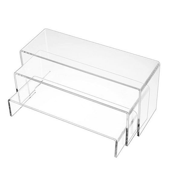 Acrylic Display Stands Clear Risers Shelf Set Multipurpose Acrylic Risers Elegant Display Risers for Retail & Home Decors