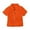 Orange, variant on Boys Solid Color Short Sleeve Button Down Shirt with Gold Buttons for Kids Size:5-6 Years