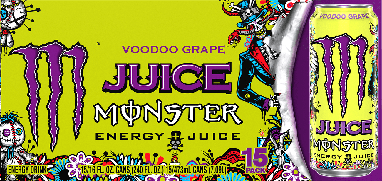 Juice Monster VOODOO Grape 15 Pack - 16 Fl Oz