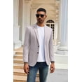 thumbnail image 2 of COOFANDY Men's Lightweight Two Button Knit Blazer - Casual Sport Coats Suit Jacket, 2 of 11