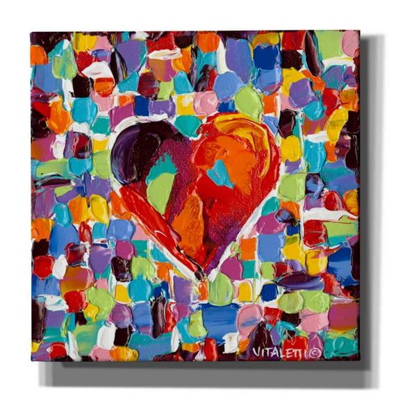 Epic Graffiti 'Mosaic Heart III' by Carolee Vitaletti Canvas Wall Art, 18"x18"