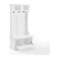 thumbnail image 2 of HomeStock Timeless Trends Hall Tree, White Finish, 15.75 x 44 x 72.38 inches, With Bench for Seating, Farmhouse Design, Convenient Entryway/Hallway Tree W/ Storage and Hooks, 2 of 7