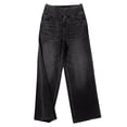 thumbnail image 5 of Miluxas Fashion Washed Elastic Waist Wide Leg Jeans for Women High Waisted Stretchy Pull On Jeans with Pockets Ideal for Business Casual Black, 5 of 8