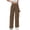 Coffee women's corduroy pants a1, variant on Women's Corduroy Wide Leg High Waisted Trousers with Pockets Casual Loose Long Pants for Party Office Streetwear Travel, Dark Gray M