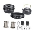 thumbnail image 2 of jinwen Camping Cookware Kit Cooking Utensils with Carry Bag for Home Travel Cooking Black, 2 of 9