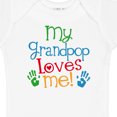 thumbnail image 4 of Inktastic My Grandpop Loves Me Boys or Girls Baby Bodysuit, 4 of 5