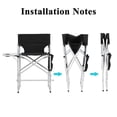 thumbnail image 3 of UBesGoo Folding Director Chair Oversize Seat Padded with Side Table Black, 3 of 9