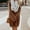 Brown, variant on Babysbule Summer Women Dresses Fashion Women Winter Casual Solid Dress O-Neck Long Sleeve Dress